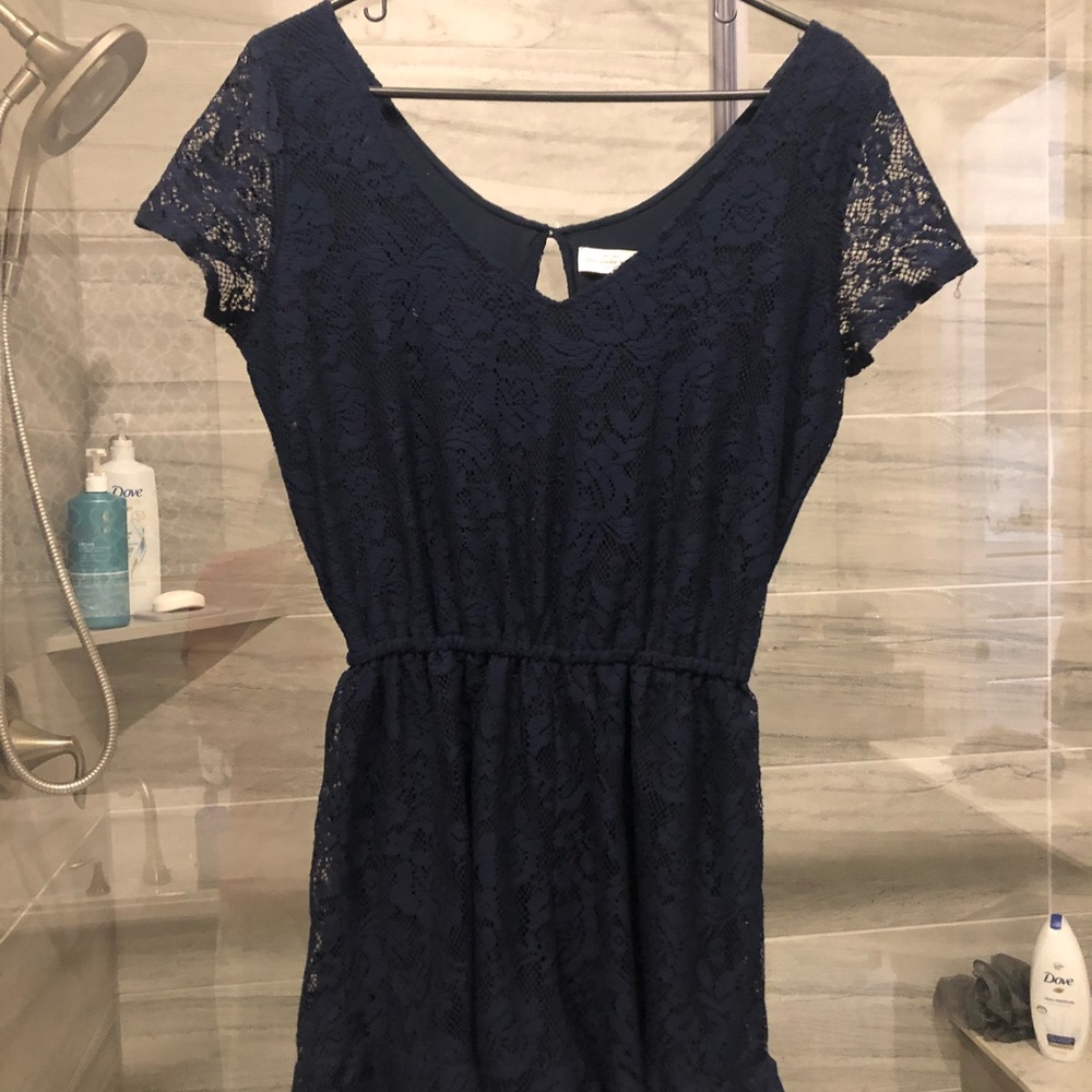Abercrombie & Fitch navy lace medium romper